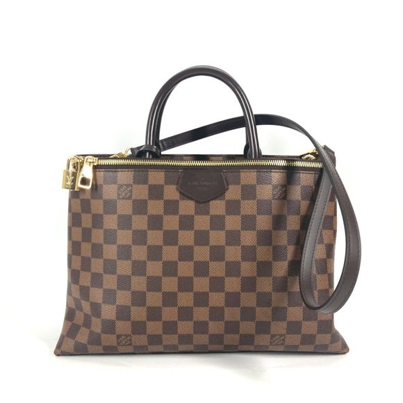 LOUIS VUITTON N41582 Damier Brompton 2-Way Shoulder Bag, Tote Handbag, Canvas... - Picture 1 of 16